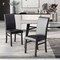 Costway Upholstered Dining Chairs Set of 2/4 PU Leather Armless Solid Rubber Wood Legs